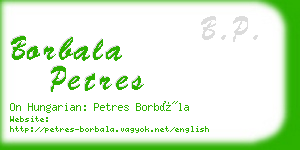 borbala petres business card